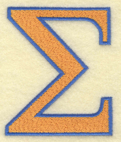 Embroidery Design: Sigma large<br> 2.50w X 3.03h