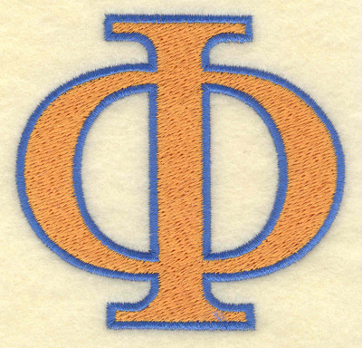 Embroidery Design: Phi large<br> 3.17w X 3.03h