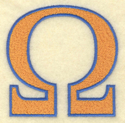 Embroidery Design: Omega large<br> 3.08w X 3.07h