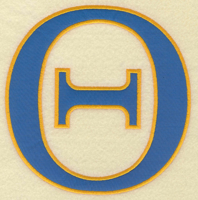 Embroidery Design: Theta large applique<br> 6.55w X 6.70h