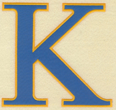 Embroidery Design: Kappa large applique<br> 6.91w X 6.50h