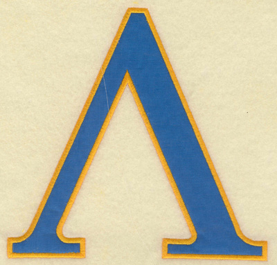 Embroidery Design: Lambda large applique<br> 6.78w X 6.50h