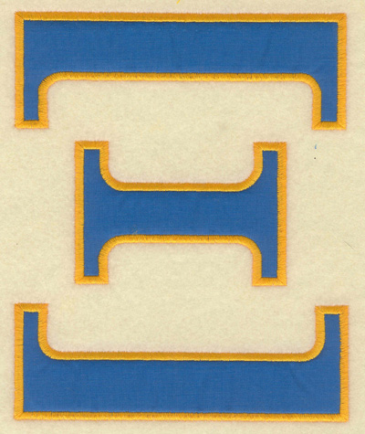 Embroidery Design: Xi large applqiue<br> 5.30w X 6.50h