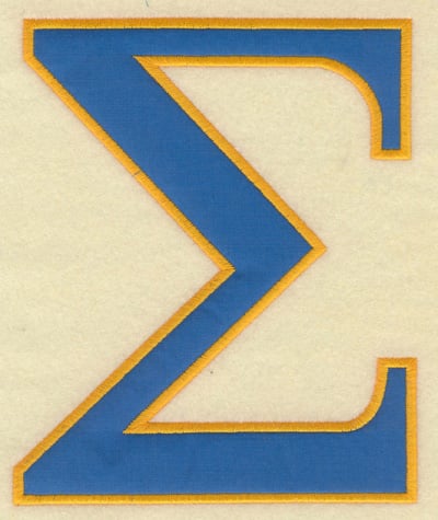 Embroidery Design: Sigma large applique<br> 5.36w X 6.50h