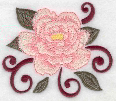 Embroidery Design: Rose open<br> 3.86w X 3.34h