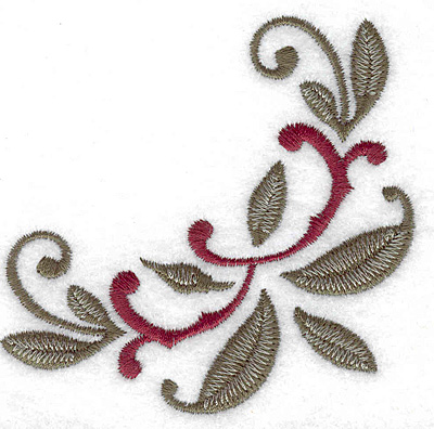 Embroidery Design: Swirls and leaves <br> 3.12w X 3.12h