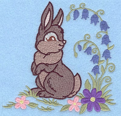 Embroidery Design: Bunny looking back large<br> 4.95w X 4.91h