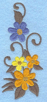 Embroidery Design: Flowers C<br> 1.69w X 3.90h