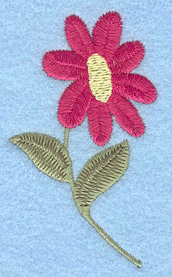 Embroidery Design: Single Flower<br> 1.80w X 3.09h