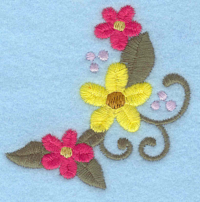 Embroidery Design: Flowers L<br> 2.58w X 2.58h