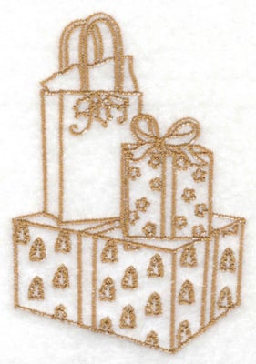Embroidery Design: Gift boxes and bags<br> 2.63w X 3.85h