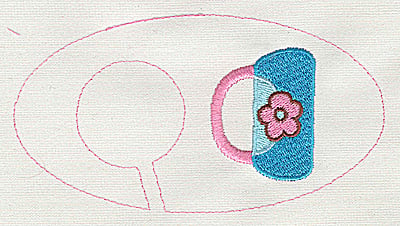 Embroidery Design: Closet dividers girls Purse<br> 5.40w X 2.91h