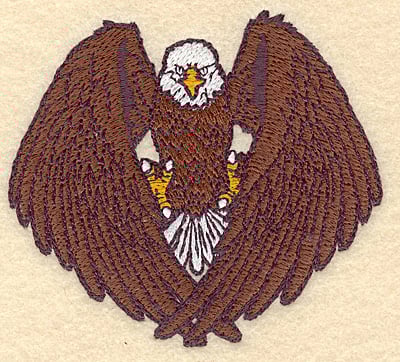 Embroidery Design: American bald eagle <br>3.90"w X 3.52"h | Embroidery Legacy Embroidery Design: American bald eagle <br>3.90"w X 3.52"h