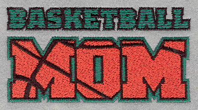 Embroidery Design: Basketball mom<br>3.90w X 2.04h