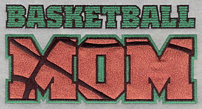 Embroidery Design: Basketball mom applique<br>6.50w X 3.37h