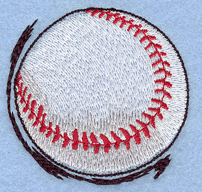 Embroidery Design: Baseball in motion <br>2.70"w X 2.63"h