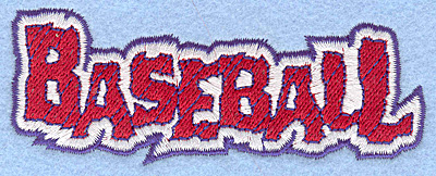 Embroidery Design: Baseball text small <br>3.90"w X 1.48"h