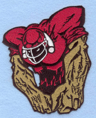 Embroidery Design: Football player B large<br>4.12w X 5.00h