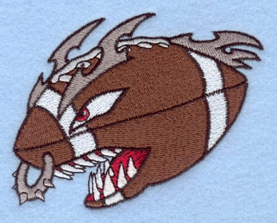 Embroidery Design: Angry football<br>3.90w X 3.30h