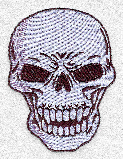 Embroidery Design: Skull A<br>2.95w X 3.90h | Embroidery Legacy Embroidery Design: Skull A<br>2.95w X 3.90h