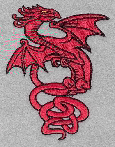 Embroidery Design: Dragon<br>3.47w X4.55h | Embroidery Legacy Embroidery Design: Dragon<br>3.47w X4.55h