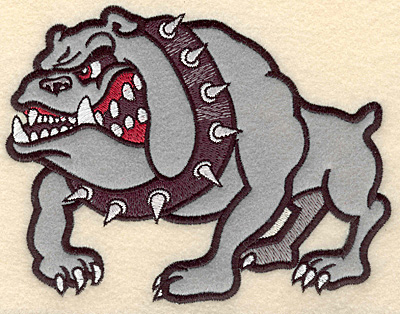 Embroidery Design: Bulldog medium applique <br>6.43"w X 5.00"h