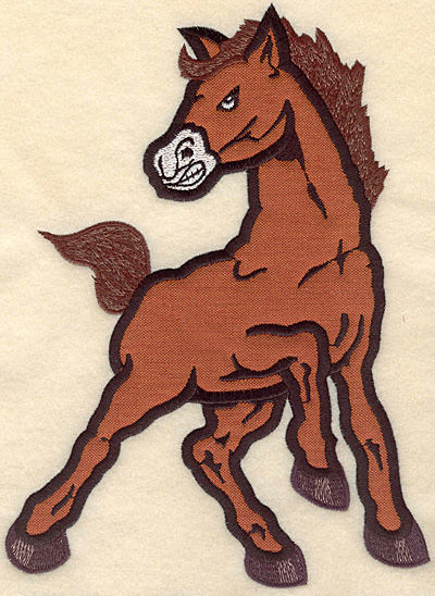 Embroidery Design: Mustang large applique <br>7.50"w X 10.13"h