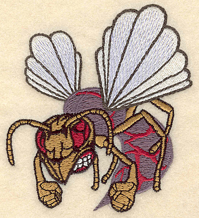 Embroidery Design: Hornet small <br>3.45"w X 3.81"h