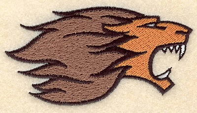 Embroidery Design: Lion small <br>3.74"w X 1.95"h