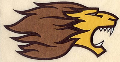 Embroidery Design: Lion large double applique <br>10.50"w X 5.50"h