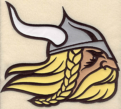 Embroidery Design: Viking warrior large four applique <br>8.46"w X 7.51"h