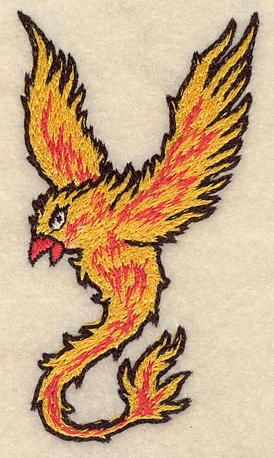 Embroidery Design: Phoenix small <br>2.12"w X 3.83"h