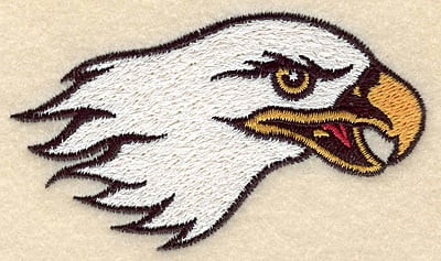 Embroidery Design: Eagle head small <br>3.76"w X 2.15"h