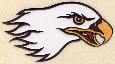 Embroidery Design: Eagle head medium applique <br>7.00"w X 4.02"h