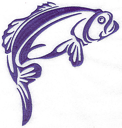 Embroidery Design: Game Fish 1 large<br> 6.48w X 6.94h