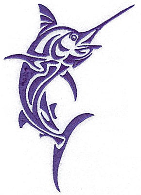Embroidery Design: Game Fish 7 large<br> 4.75w X 6.96h | Embroidery Legacy Embroidery Design: Game Fish 7 large<br> 4.75w X 6.96h