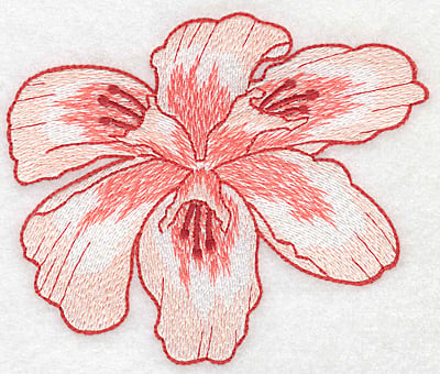 Embroidery Design: Lily bloom large Realistic <br> 4.16"h x 5.01"w