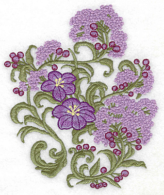 Embroidery Design: Spring Blooms A realistic<br> 4.94w X 6.00h