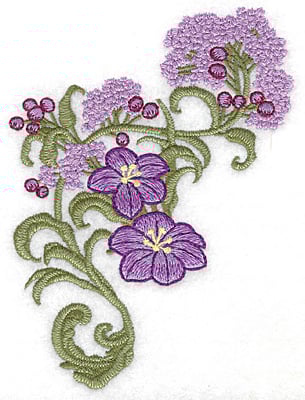 Embroidery Design: Spring Blooms D realistic<br> 4.02w X 5.58h