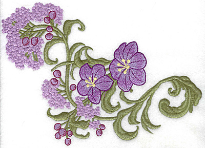Embroidery Design: Spring Blooms E realistic<br> 8.36w X 6.02h
