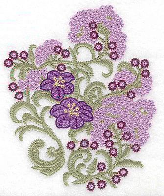 Embroidery Design: Spring Blooms A artistic<br> 4.99w X 6.13h | Embroidery Legacy Embroidery Design: Spring Blooms A artistic<br> 4.99w X 6.13h