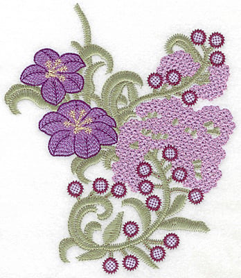 Embroidery Design: Spring Blooms C artistic large<br> 6.15w X 7.23h