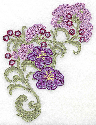 Embroidery Design: Spring Blooms D artistic<br> 4.06w X 5.59h