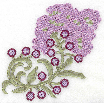 Embroidery Design: Lilac Bloom artistic large<br> 4.90w X 4.99h