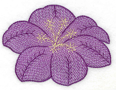 Embroidery Design: Floral bloom artistic large<br> 3.75w X 2.79h