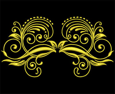 Embroidery Design: Golden Strokes 5 Large<br> 7.26w X 3.90h