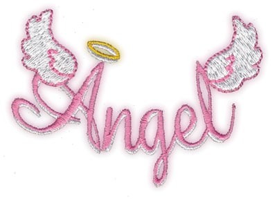 Embroidery Design: Angel<br>3.38" x 2.5"
