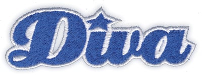 Embroidery Design: Diva<br>3.55" x 1.18"