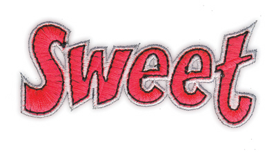 Embroidery Design: Sweet<br>3.48" x 1.62"