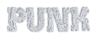 Embroidery Design: Punk<br>3.83" x 1.13"